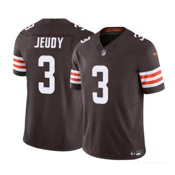 Mens Youths Kids Womens Jerry Jeudy BrownVapor Limited Stitched Jersey